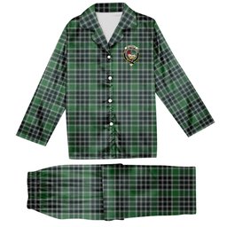 ScotsTee Shop Scottish McDonald Lord of the Isles Hunting Modern Crest Tartan Pajama Satin Velvet Flannel Pajama Set