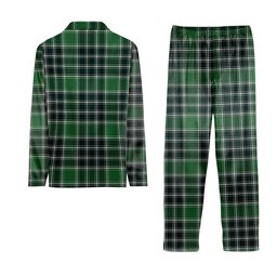 ScotsTee Shop Scottish McDonald Lord of the Isles Hunting Modern Crest Tartan Pajama Satin Velvet Flannel Pajama Set