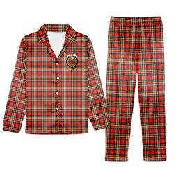 ScotsTee Shop Scottish McGill Modern Crest Tartan Pajama Satin Velvet Flannel Pajama Set