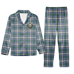ScotsTee Shop Scottish McDowall Ancient Crest Tartan Pajama Satin Velvet Flannel Pajama Set