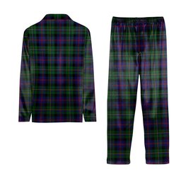 ScotsTee Shop Scottish Malcolm Crest Tartan Pajama Satin Velvet Flannel Pajama Set