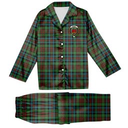 ScotsTee Shop Scottish McDuff Hunting Ancient Crest Tartan Pajama Satin Velvet Flannel Pajama Set