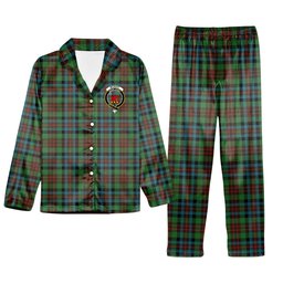 ScotsTee Shop Scottish McDuff Hunting Ancient Crest Tartan Pajama Satin Velvet Flannel Pajama Set