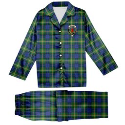 ScotsTee Shop Scottish Maitland SC Crest Tartan Pajama Satin Velvet Flannel Pajama Set