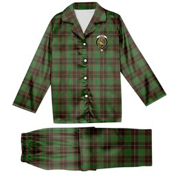 ScotsTee Shop Scottish McFie Hunting Ancient Crest Tartan Pajama Satin Velvet Flannel Pajama Set