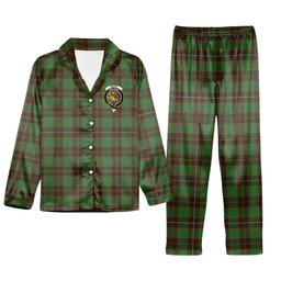 ScotsTee Shop Scottish McFie Hunting Ancient Crest Tartan Pajama Satin Velvet Flannel Pajama Set