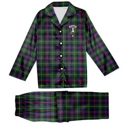 ScotsTee Shop Scottish McCallum #2 Crest Tartan Pajama Satin Velvet Flannel Pajama Set