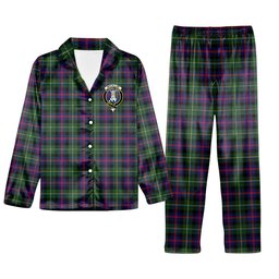 ScotsTee Shop Scottish McCallum #2 Crest Tartan Pajama Satin Velvet Flannel Pajama Set