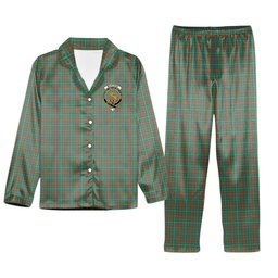 ScotsTee Shop Scottish McIntosh Hunting Ancient Crest Tartan Pajama Satin Velvet Flannel Pajama Set