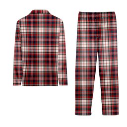 ScotsTee Shop Scottish McFarland Dress Modern Crest Tartan Pajama Satin Velvet Flannel Pajama Set
