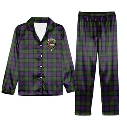 ScotsTee Shop Scottish McDonald Crest Tartan Pajama Satin Velvet Flannel Pajama Set