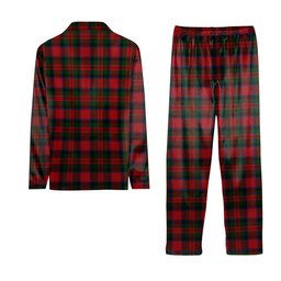 ScotsTee Shop Scottish McDuff Crest Tartan Pajama Satin Velvet Flannel Pajama Set