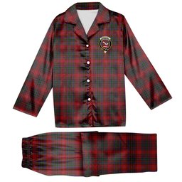 ScotsTee Shop Scottish McDougall Crest Tartan Pajama Satin Velvet Flannel Pajama Set