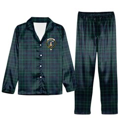 ScotsTee Shop Scottish Matheson Hunting Modern Crest Tartan Pajama Satin Velvet Flannel Pajama Set