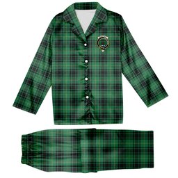 ScotsTee Shop Scottish McArthur Ancient Crest Tartan Pajama Satin Velvet Flannel Pajama Set