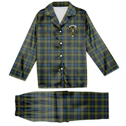 ScotsTee Shop Scottish McClellan Ancient Crest Tartan Pajama Satin Velvet Flannel Pajama Set