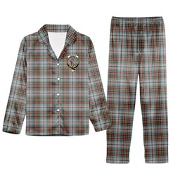 ScotsTee Shop Scottish McBean Dress Crest Tartan Pajama Satin Velvet Flannel Pajama Set