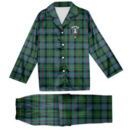 ScotsTee Shop Scottish McCallum Ancient Crest Tartan Pajama Satin Velvet Flannel Pajama Set