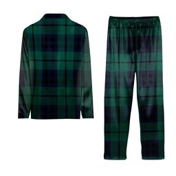 ScotsTee Shop Scottish Marshall Modern Crest Tartan Pajama Satin Velvet Flannel Pajama Set