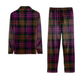 ScotsTee Shop Scottish McDonald Modern Crest Tartan Pajama Satin Velvet Flannel Pajama Set