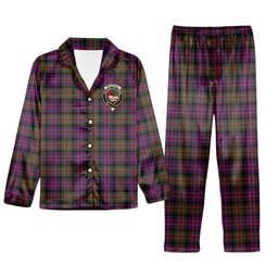 ScotsTee Shop Scottish McDonald Modern Crest Tartan Pajama Satin Velvet Flannel Pajama Set