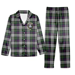 ScotsTee Shop Scottish McCallum Dress Crest Tartan Pajama Satin Velvet Flannel Pajama Set