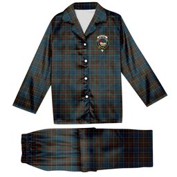 ScotsTee Shop Scottish McConnell Crest Tartan Pajama Satin Velvet Flannel Pajama Set