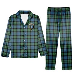 ScotsTee Shop Scottish McCoy Ancient Crest Tartan Pajama Satin Velvet Flannel Pajama Set