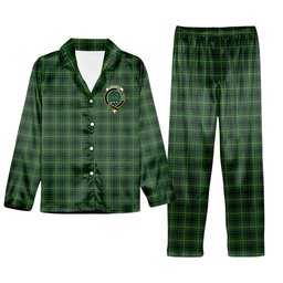 ScotsTee Shop Scottish McArthur Crest Tartan Pajama Satin Velvet Flannel Pajama Set