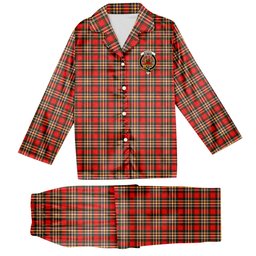 ScotsTee Shop Scottish MakGill Modern Crest Tartan Pajama Satin Velvet Flannel Pajama Set
