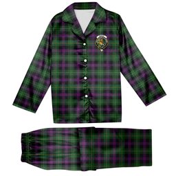 ScotsTee Shop Scottish Martin Hunting Crest Tartan Pajama Satin Velvet Flannel Pajama Set