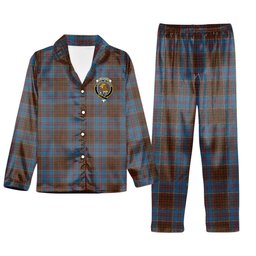 ScotsTee Shop Scottish McGregor Hastie Crest Tartan Pajama Satin Velvet Flannel Pajama Set