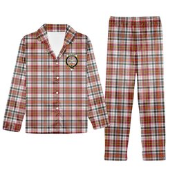 ScotsTee Shop Scottish McAlister Dress Modern Crest Tartan Pajama Satin Velvet Flannel Pajama Set