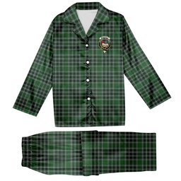 ScotsTee Shop Scottish McDonald Lord of the Isles Hunting Crest Tartan Pajama Satin Velvet Flannel Pajama Set