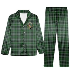 ScotsTee Shop Scottish McDonald Lord of the Isles Hunting Crest Tartan Pajama Satin Velvet Flannel Pajama Set