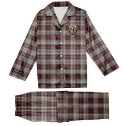 ScotsTee Shop Scottish McInnes Ancient Hunting Crest Tartan Pajama Satin Velvet Flannel Pajama Set