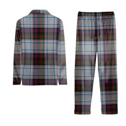 ScotsTee Shop Scottish McDonald Dress Ancient Crest Tartan Pajama Satin Velvet Flannel Pajama Set