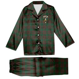 ScotsTee Shop Scottish Matheson Hunting Highland Society of London Crest Tartan Pajama Satin Velvet Flannel Pajama Set