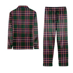 ScotsTee Shop Scottish McFarland Hunting Modern Crest Tartan Pajama Satin Velvet Flannel Pajama Set