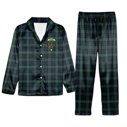 ScotsTee Shop Scottish McEwen Modern Crest Tartan Pajama Satin Velvet Flannel Pajama Set