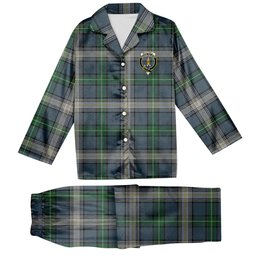 ScotsTee Shop Scottish McDowell Crest Tartan Pajama Satin Velvet Flannel Pajama Set