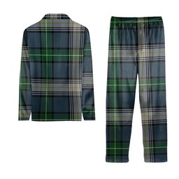 ScotsTee Shop Scottish McDowell Crest Tartan Pajama Satin Velvet Flannel Pajama Set