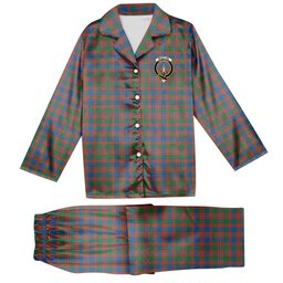 ScotsTee Shop Scottish McIntyre Ancient Crest Tartan Pajama Satin Velvet Flannel Pajama Set