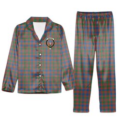 ScotsTee Shop Scottish McIntyre Ancient Crest Tartan Pajama Satin Velvet Flannel Pajama Set