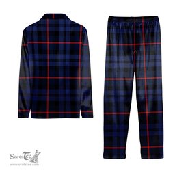 ScotsTee Shop Scottish McCorquodale Modern Crest Tartan Pajama Satin Velvet Flannel Pajama Set