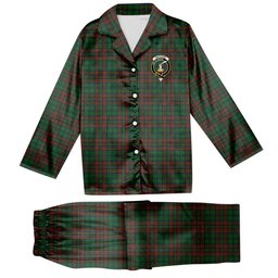 ScotsTee Shop Scottish Matheson Hunting Highland Crest Tartan Pajama Satin Velvet Flannel Pajama Set
