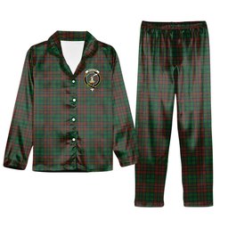 ScotsTee Shop Scottish Matheson Hunting Highland Crest Tartan Pajama Satin Velvet Flannel Pajama Set
