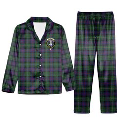 ScotsTee Shop Scottish McCallum Crest Tartan Pajama Satin Velvet Flannel Pajama Set
