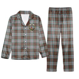 ScotsTee Shop Scottish McBain Dress Crest Tartan Pajama Satin Velvet Flannel Pajama Set