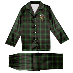 ScotsTee Shop Scottish Martin Crest Tartan Pajama Satin Velvet Flannel Pajama Set